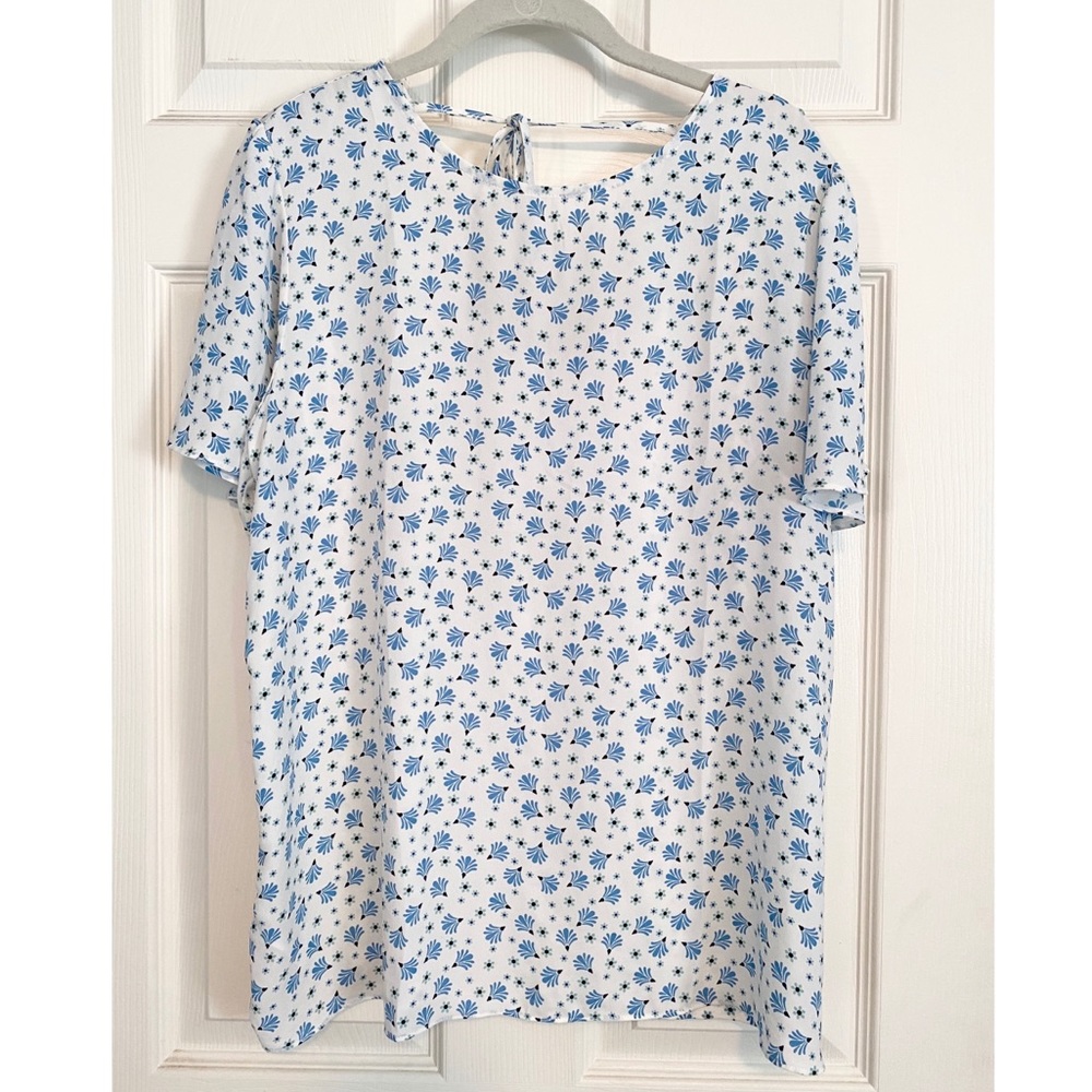 LOFT Maternity Mixed Media Blouse Size Medium